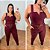 Macacão Vip Bengaline Aro V Vinho Plus Size - Imagem 2