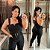 Macacão Vip Bengaline  Aro V Preto Plus Size - Imagem 1