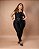 Macacão Vip Bengaline Aro V Preto Plus Size - Imagem 5