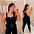 Macacão Vip Bengaline Aro V Preto Plus Size - Imagem 1
