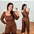 Conjunto Manga Longa Marrom Plus Size - Imagem 1