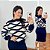Blusa Punho Modal Azul Marinho Plus Size - Imagem 1