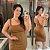 Vestido Modal Alina Kaki Plus Size - Imagem 1