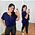 Blusa Maia Lisa Azul Marinho Plus Size - Imagem 1