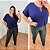 Blusa Maia Lisa Azul Marinho Plus Size - Imagem 3