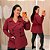 Casaco Moletom Vinho Plus Size - Imagem 1
