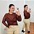 Blusa Tule Manga Longa Marrom Plus Size - Imagem 1