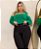 Calça Legging Suplex Premium Cinto Preta Plus Size - Imagem 4
