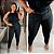 Calça Legging Suplex Premium Cinto Preta Plus Size - Imagem 3
