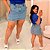 Saia Jeans Awa Manuela Cargo Plus Size - Imagem 1