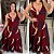 Vestido Alça Farm Maya Estampado Vinho Plus Size - Imagem 3