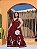 Vestido Alça Farm Maya Estampado Vinho Plus Size - Imagem 7
