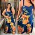 Vestido Alça Natalia Azul Estampado Plus Size - Imagem 2