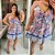 Vestido Susan Estampado Azul Plus Size - Imagem 3