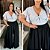 Blusa Leide Branca Plus Size - Imagem 3