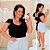 Cropped Alça Babado Preto Plus Size - Imagem 4