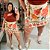 Short Saia Duda Floral Laranja Plus Size - Imagem 3