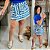 Short Saia Duda Floral Azul Plus Size - Imagem 1