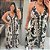 Vestido Lenço Adrieli Branco e Preto Plus Size - Imagem 2