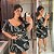 Conjunto Vip Sabrina Preto Estampado Plus Size - Imagem 1