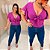 Blusa Leide Fúcsia Plus Size - Imagem 4
