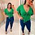 Blusa Leide Verde Bandeira Plus Size - Imagem 4