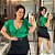Blusa Leide Verde Bandeira Plus Size - Imagem 1