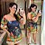 Macaquinho Farm Preto Estampado Plus Size - Imagem 1