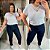 Blusa Gola Cruzada Branca Plus Size - Imagem 3