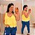 Blusa Regata Babado Lana Amarelo Plus Size - Imagem 1