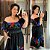 Vestido Penélope Preto Estampado Plus Size - Imagem 1