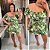 Macaquinho Andressa Verde Estampado Plus Size - Imagem 3