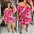Macaquinho Andressa Pink Estampado Plus Size - Imagem 2