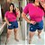 Blusa Manga Ribana Pink PLus Size - Imagem 3