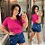 Blusa Manga Ribana Pink PLus Size - Imagem 1