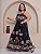 Vestido Alça Natalia Preto Estampado Plus Size - Imagem 3