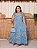 Vestido Cristiane Laço Azul Estampado Plus Size - Imagem 3