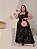 Vestido Cristiane Laço Preto Estampado Plus Size - Imagem 4