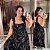 Vestido Cristiane Laço Preto Estampado Plus Size - Imagem 1