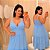 Vestido Alça Farm Liso Azul BB Plus Size - Imagem 1