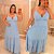 Vestido Alça Farm Liso Azul BB Plus Size - Imagem 2