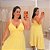 Vestido Alça Farm Liso Amarelo Plus Size - Imagem 1
