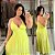 Vestido Alça Farm Liso Amarelo Plus Size - Imagem 1