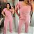 Conjunto Pantalona Mali Rosa Plus Size - Imagem 3