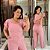 Conjunto Pantalona Mali Rosa Plus Size - Imagem 1