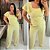 Conjunto Pantalona Mali Amarelo Plus Size - Imagem 3