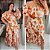 Vestido Anastasia Ciganinha Tropical Laranja Plus Size - Imagem 3
