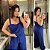 Macacão Alça Erica Azul Plus Size - Imagem 1