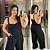 Macacão Alça Erica Preto Plus Size - Imagem 1