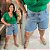 Bermuda Jeans Awa Bordada Plus Size - Imagem 2